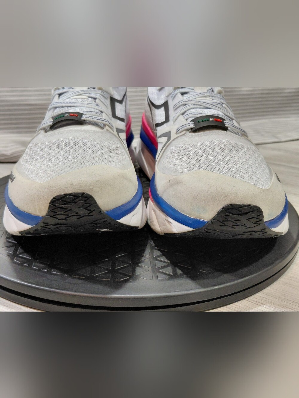 Diadora Mens V7000-2 Italian White Running Shoes with Pink & Blue Accents M10.5 - Picture 14 of 16